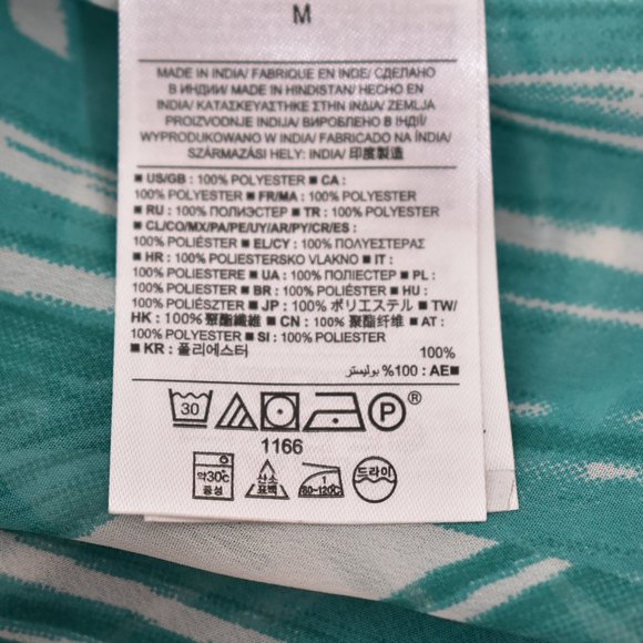 Banana Republic Tiered Sleeveless Halter Tank Top Teal White Chiffon Size L NWT - Picture 11 of 12